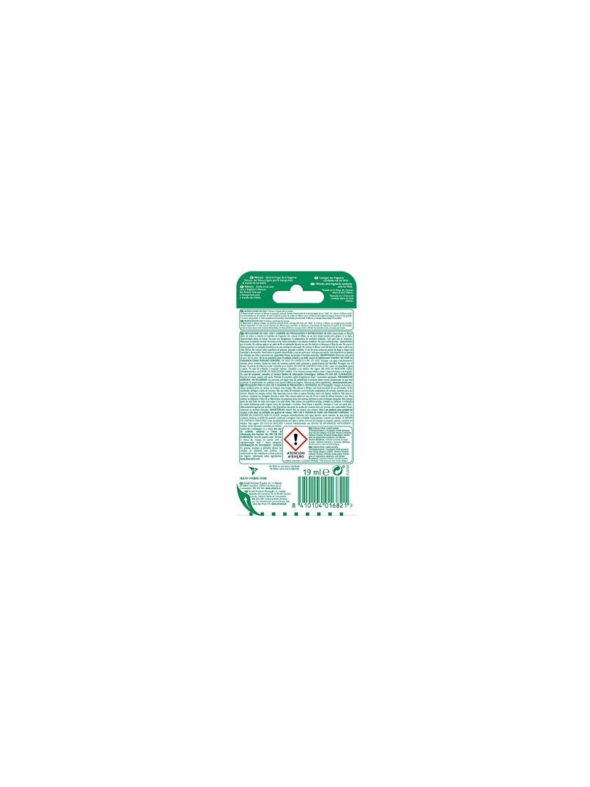 AirWick Deodorante Elettrico Ricambio Nenuco 19ml Unisex