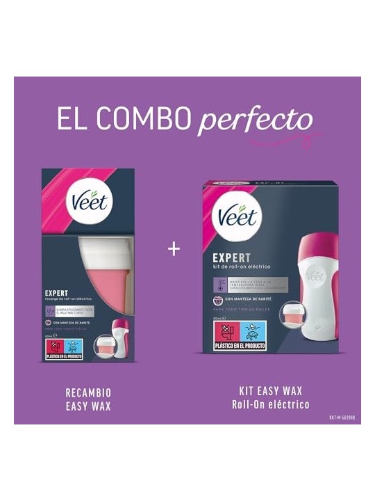 Veet EASY WAX rollon ricarica gambebraccia 50ml donna