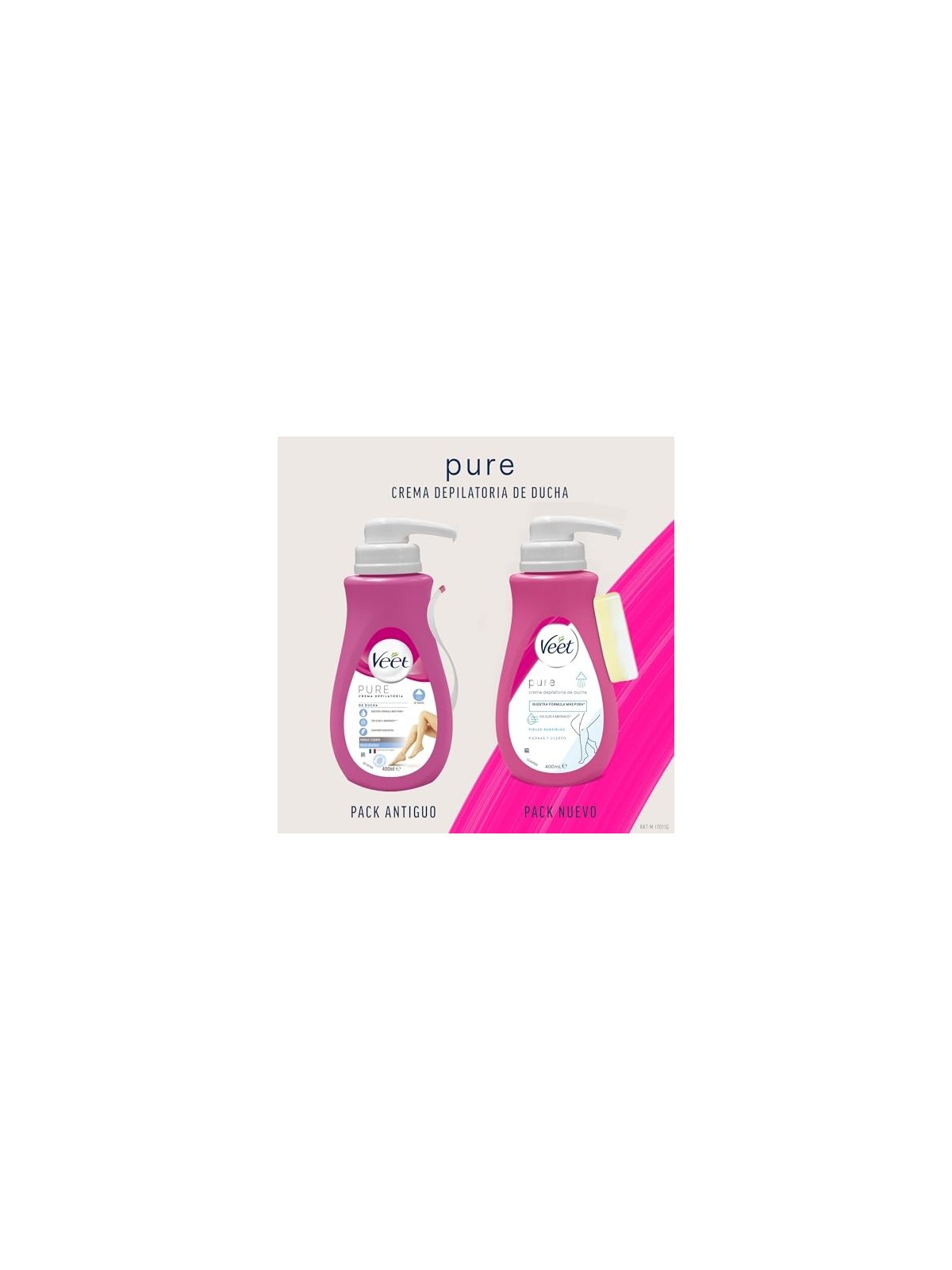 Veet PURE SHOWER Sensitive Skin Depilatory Cream 400ml Women