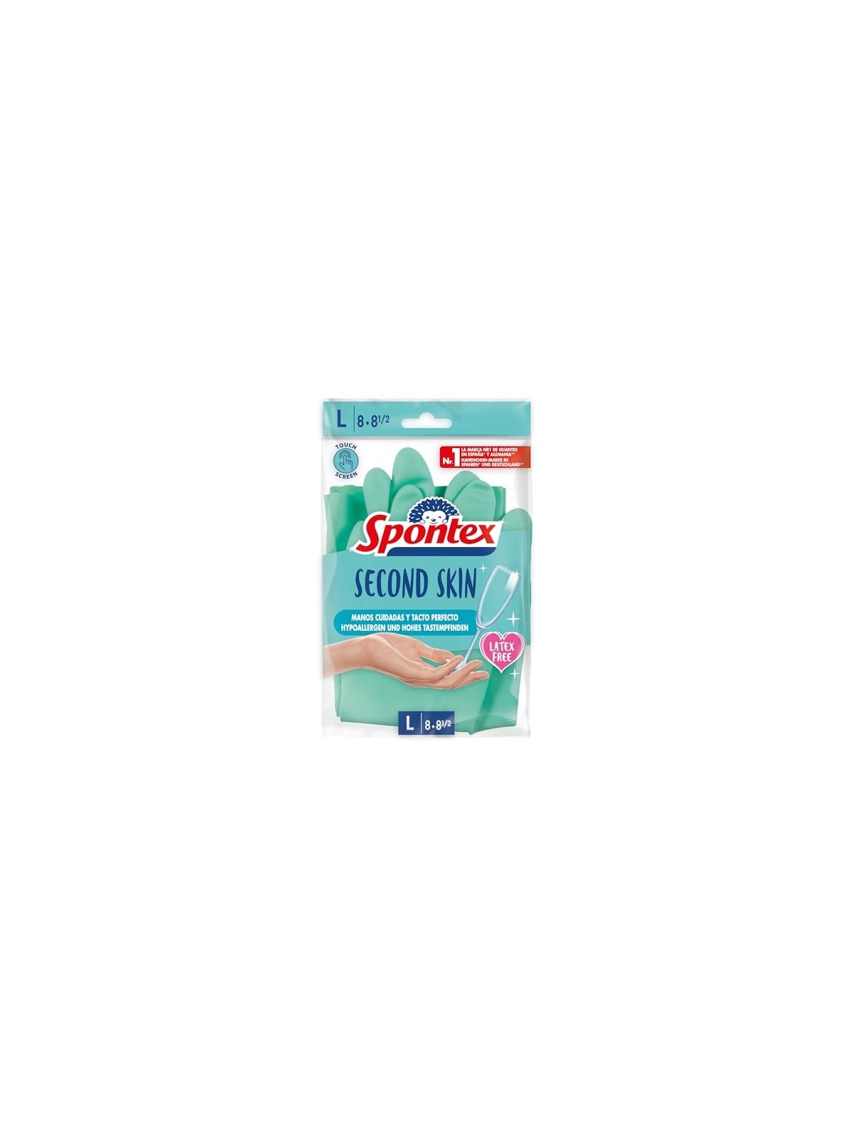 SPONTEX Guanti Second Skin Taglia L Unisex