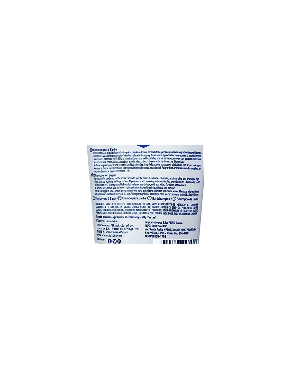 Lea shampoo uomo per barba 100ml uomo