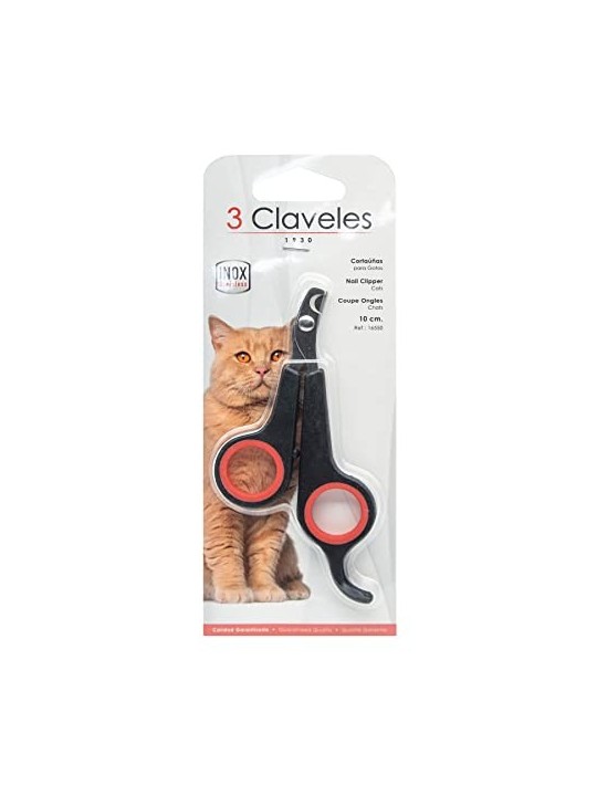 3 Claveles Cat Nail Clipper with Finger Support