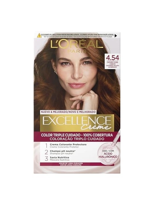 L'Orï¿½ï¿½al Paris EXCELLENCE Creme tinte 4,54 castaï¿½ï¿½o caoba cobrizo 192ml unisex