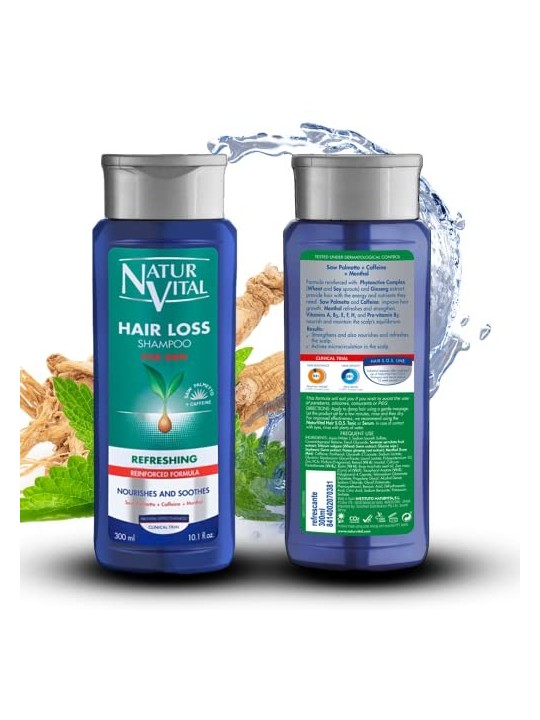 Shampoo Anticaduta Rinfrescante Natur Vital 300ml Unisex