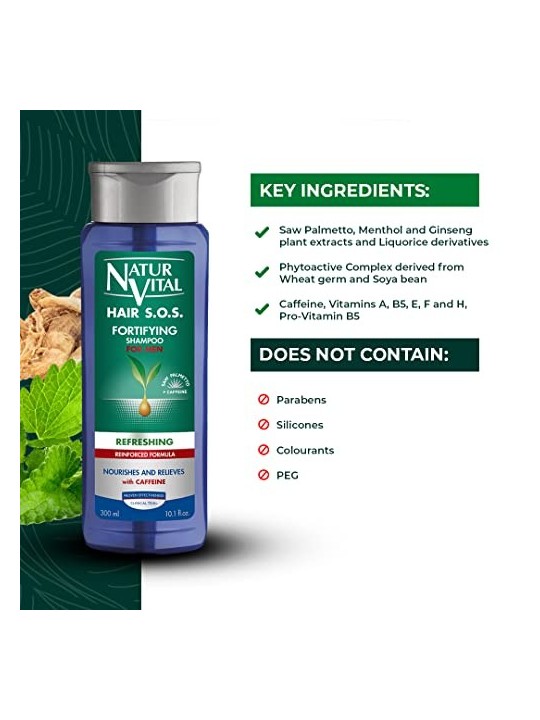 Shampoo Anticaduta Rinfrescante Natur Vital 300ml Unisex