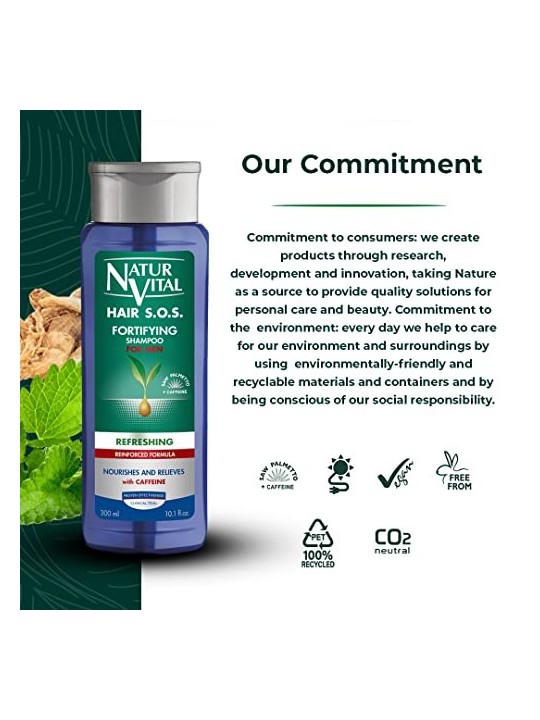 Shampoo Anticaduta Rinfrescante Natur Vital 300ml Unisex