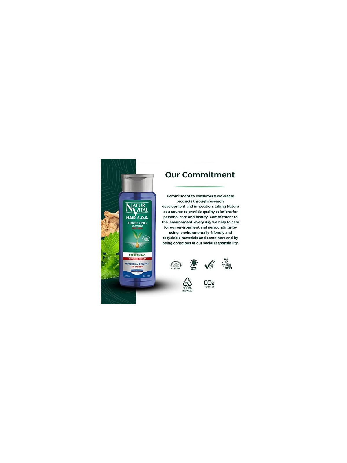 Shampoo Anticaduta Rinfrescante Natur Vital 300ml Unisex