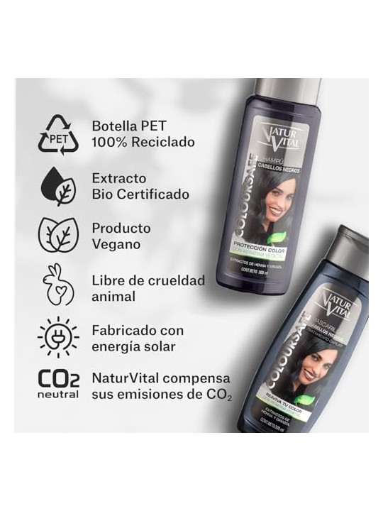 Maschera ColorSafe Natur Vital nero 300ml unisex