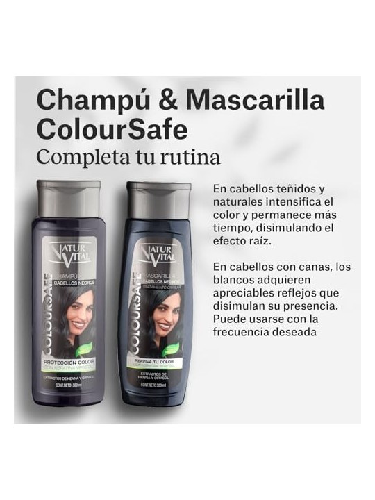 Maschera ColorSafe Natur Vital nero 300ml unisex