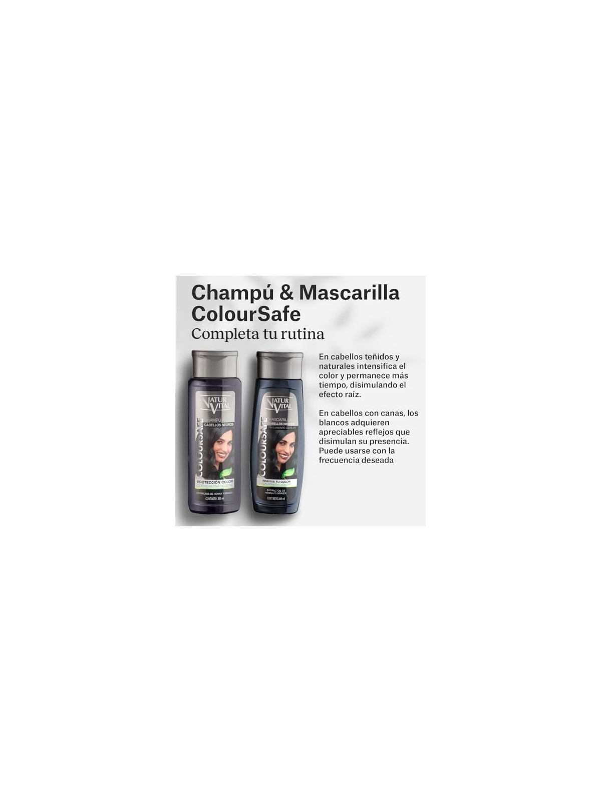 Maschera ColorSafe Natur Vital nero 300ml unisex