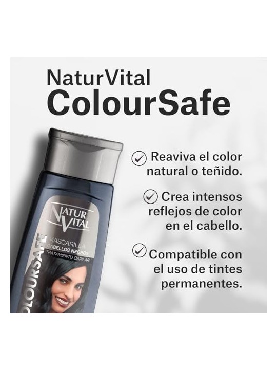 Maschera ColorSafe Natur Vital nero 300ml unisex