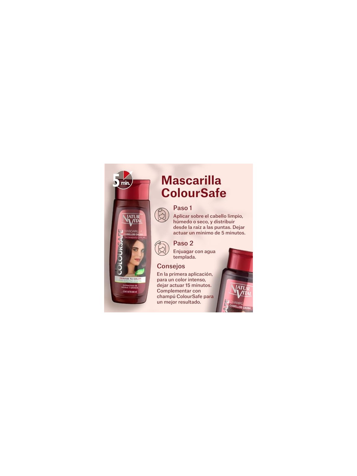 Natur Vital MASCARILLA COLOURSAFE mogano 300ml unisex