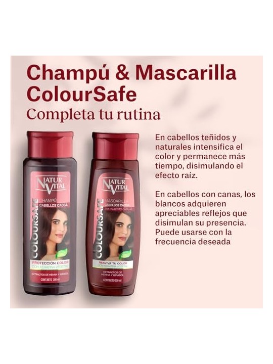 Natur Vital MASCARILLA COLOURSAFE mogano 300ml unisex