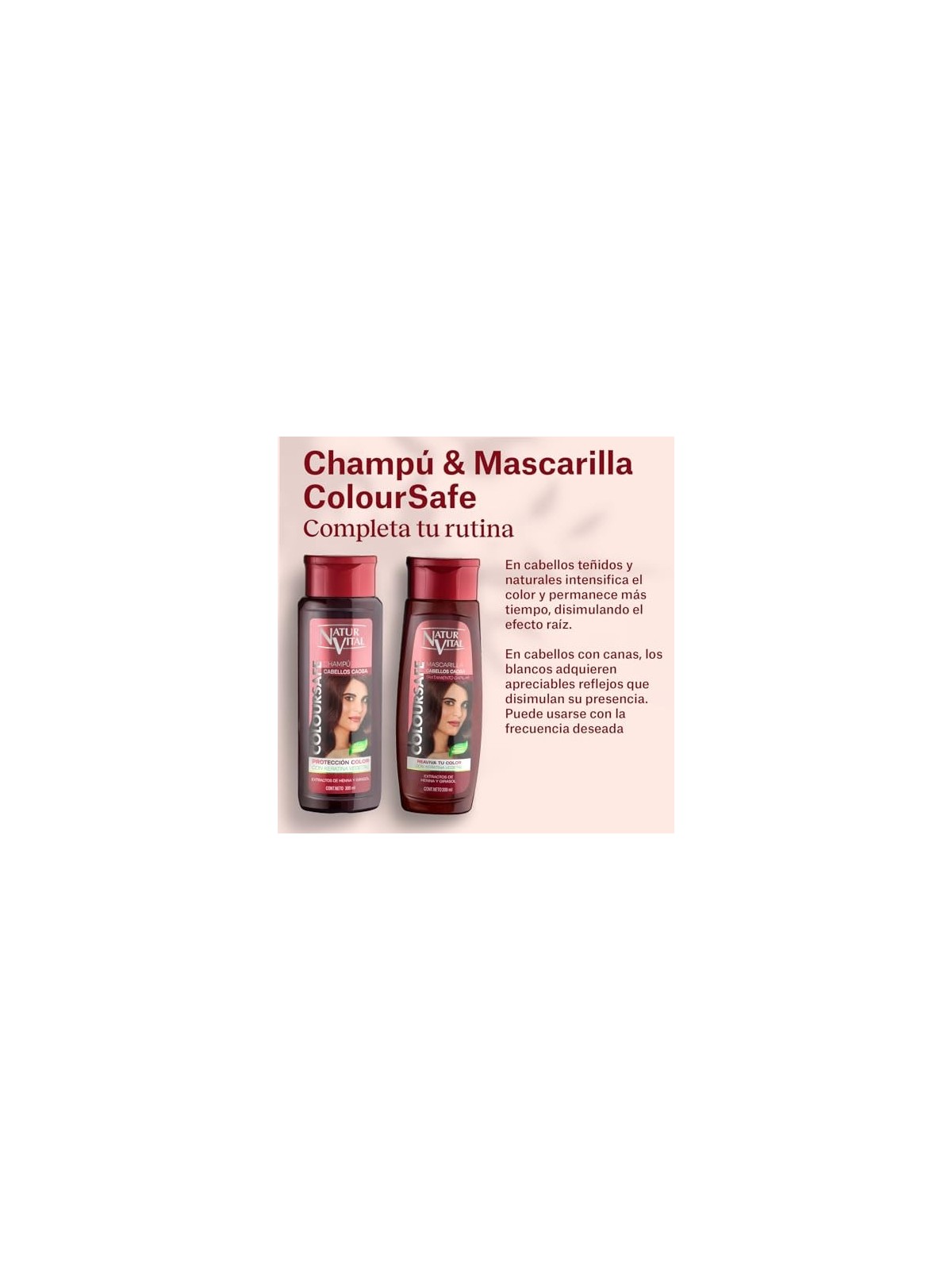 Natur Vital MASCARILLA COLOURSAFE mogano 300ml unisex