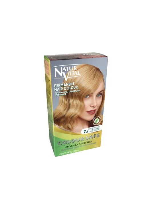 Permanent Hair Color Natur Vital COLOURSAFE 7.3 Golden Blonde