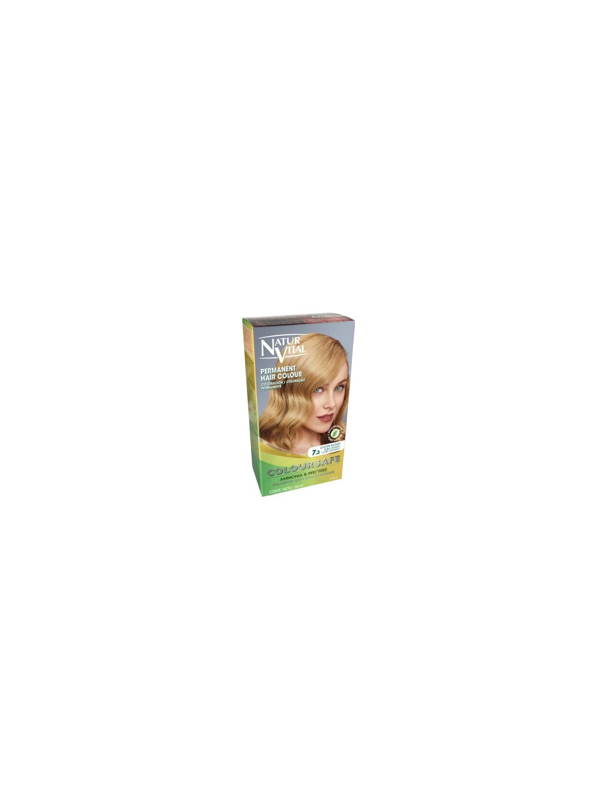 Permanent Hair Color Natur Vital COLOURSAFE 7.3 Golden Blonde