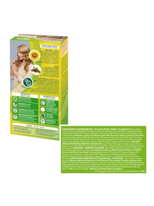 Permanent Hair Color Natur Vital COLOURSAFE 7.3 Golden Blonde