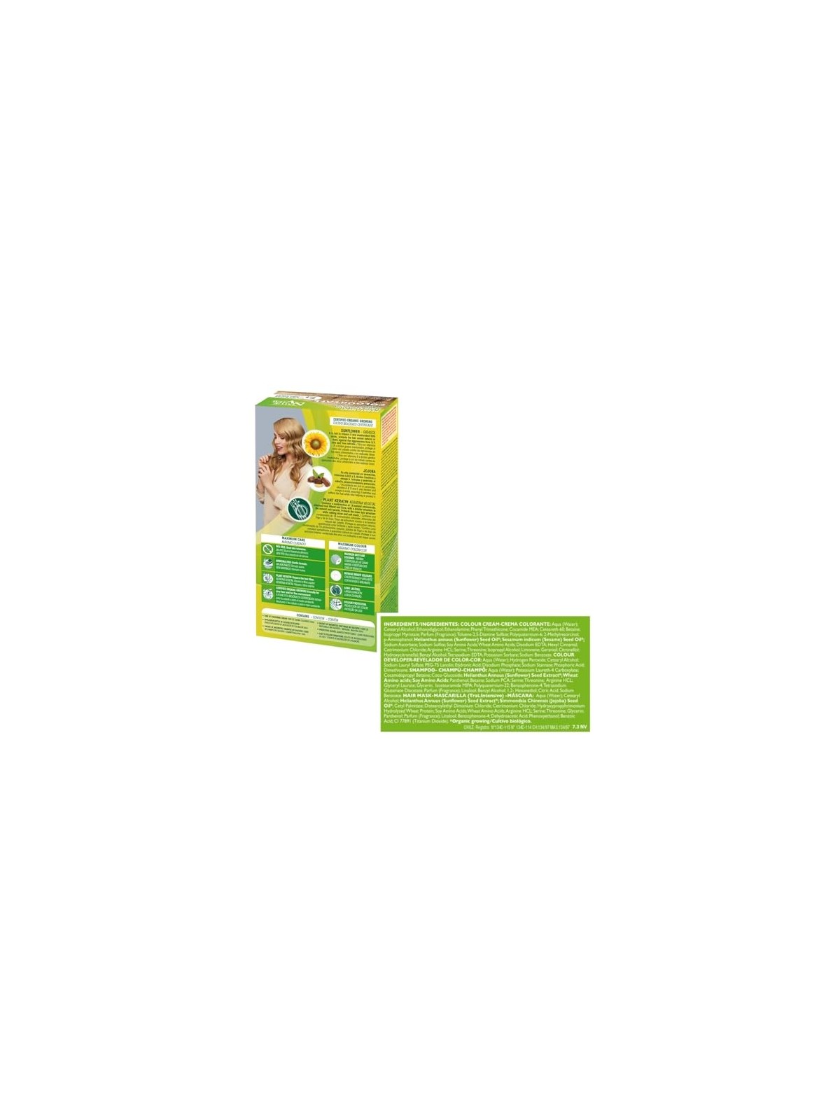 Permanent Hair Color Natur Vital COLOURSAFE 7.3 Golden Blonde