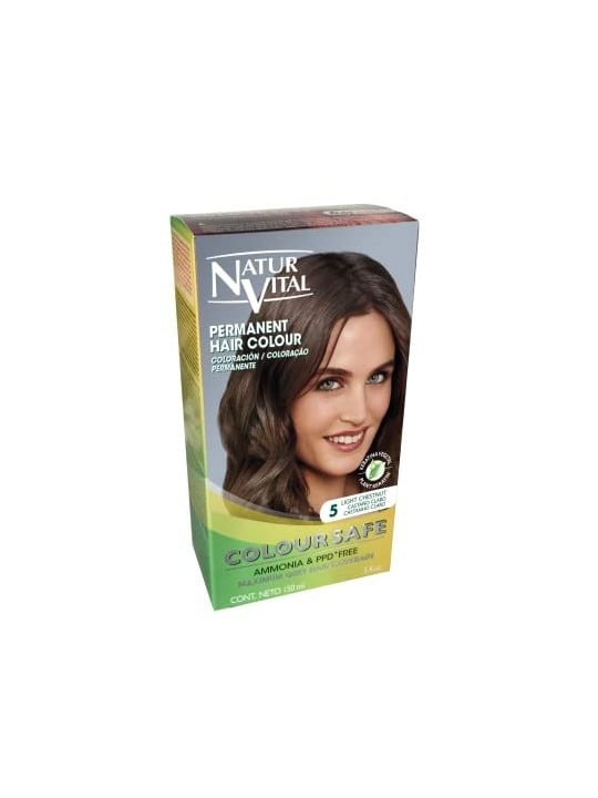 Natur Vital COLOURSAFE tinta permanente 5castano chiaro unisex