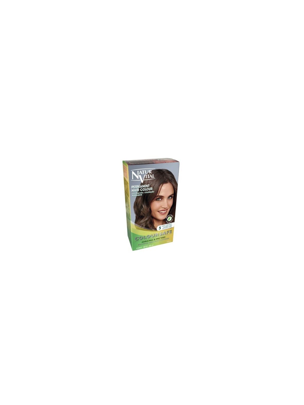 Natur Vital COLOURSAFE tinta permanente 5castano chiaro unisex