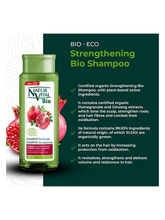 Shampoo fortificante Natur Vital BIO ECOCERT 300ml