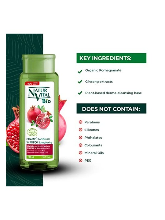 Shampoo fortificante Natur Vital BIO ECOCERT 300ml