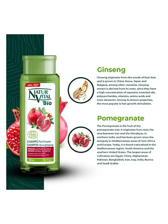 Shampoo fortificante Natur Vital BIO ECOCERT 300ml