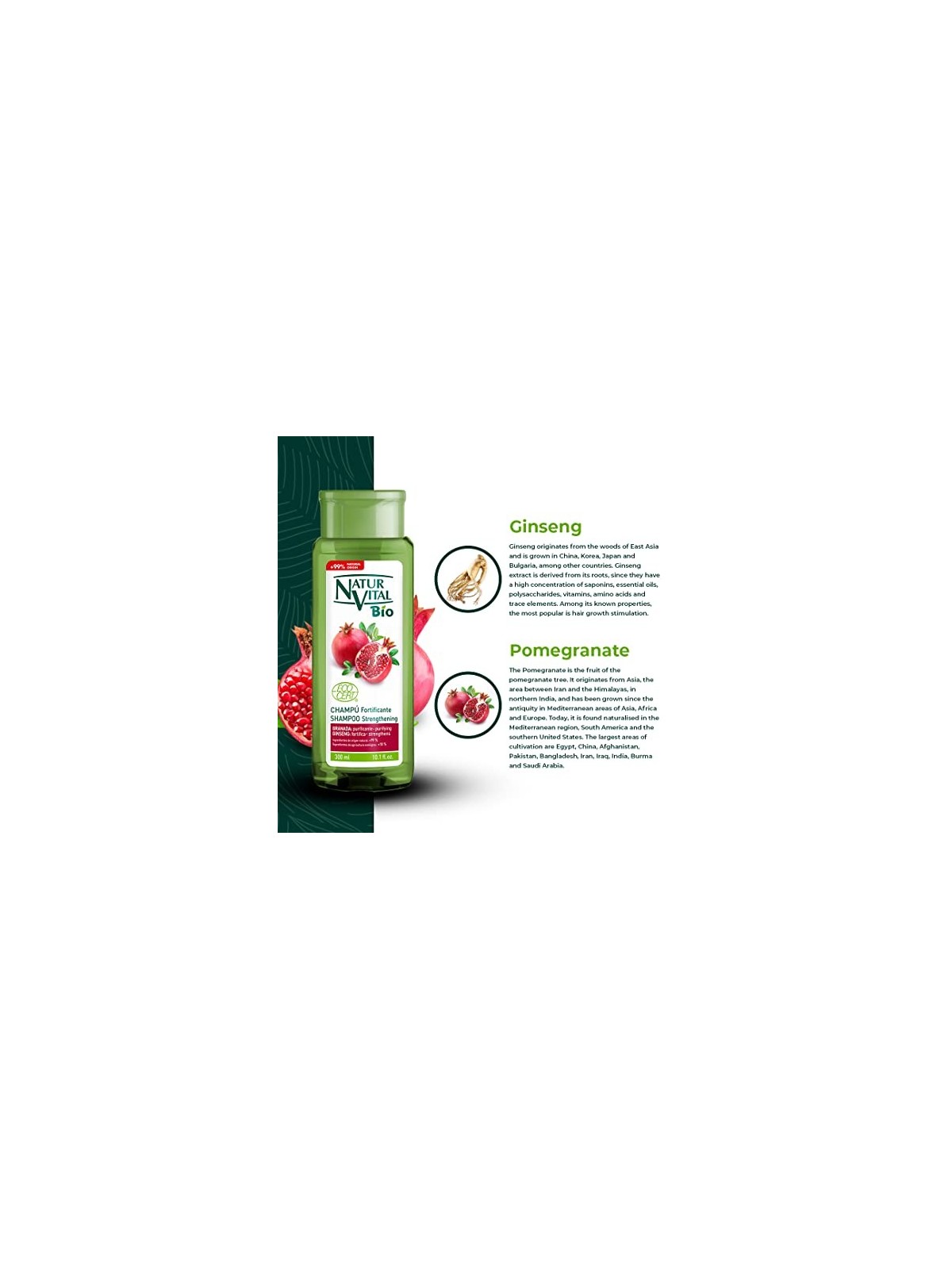 Shampoo fortificante Natur Vital BIO ECOCERT 300ml