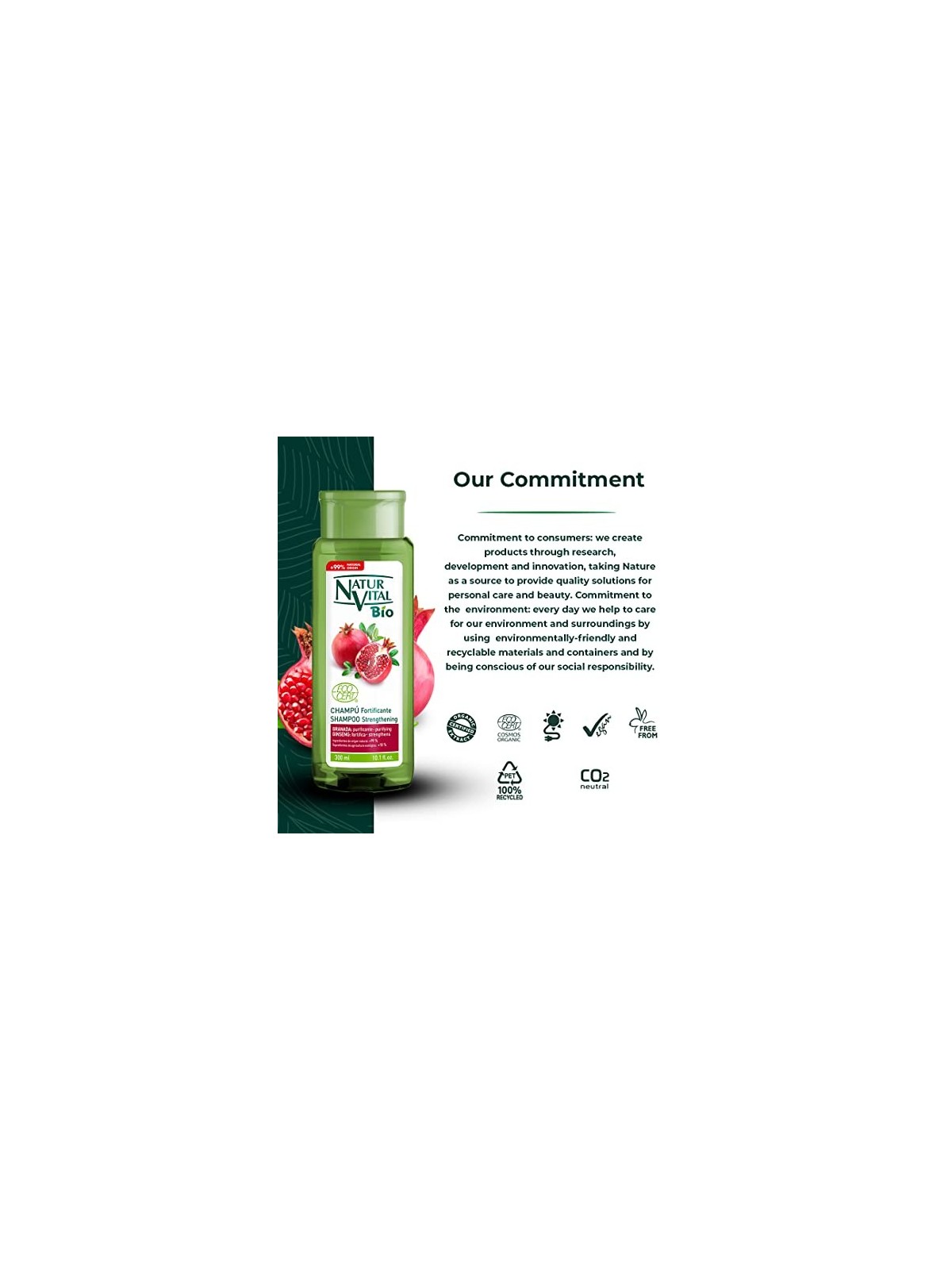 Shampoo fortificante Natur Vital BIO ECOCERT 300ml