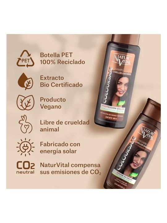 Natur Vital SHAMPOO COLORE castano 300ml unisex