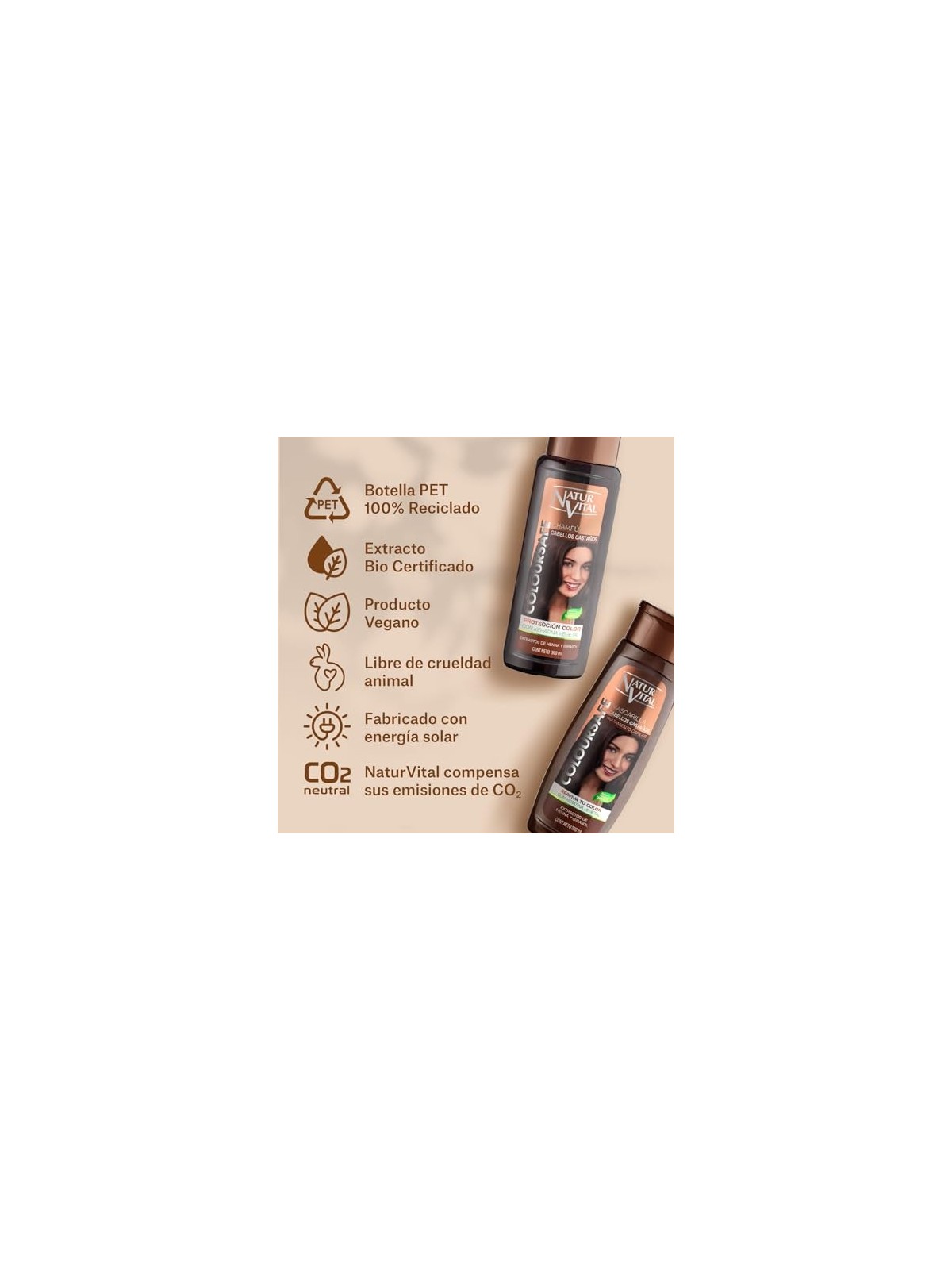 Natur Vital SHAMPOO COLORE castano 300ml unisex