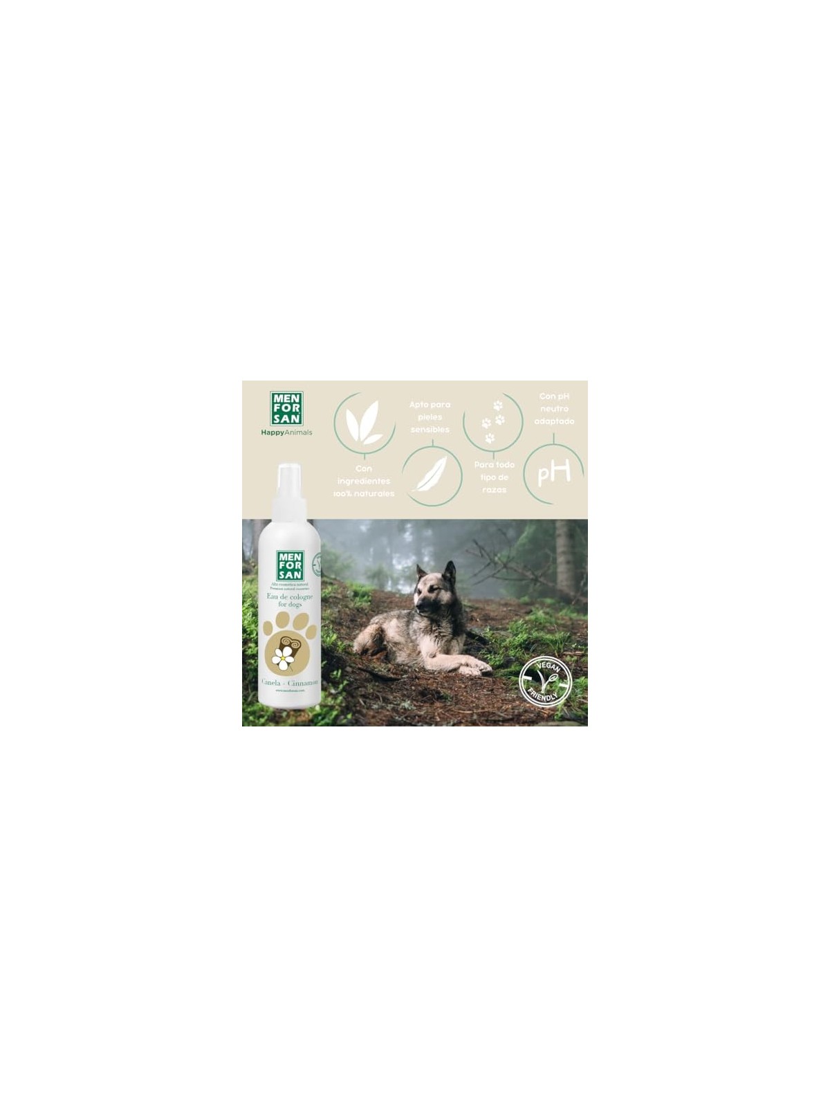 Profumo per cani Men For San ACQUA DI COLONIA PER CANI canela 125ml unisex