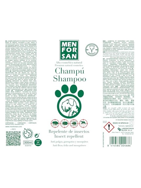 Shampoo repellente per insetti con citronella 300ml unisex