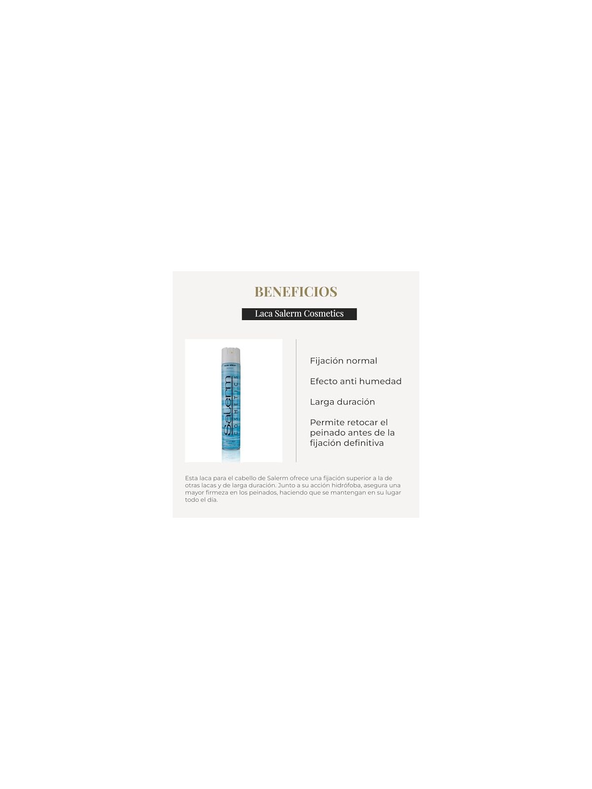 Lacca per capelli normale Salerm 650ml