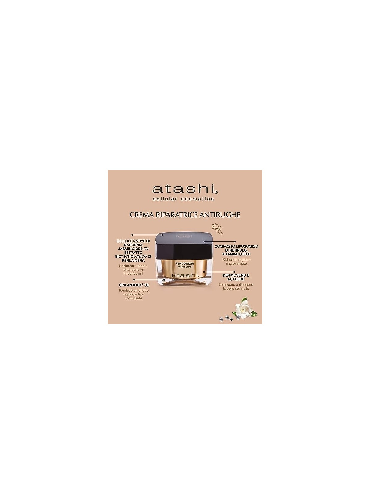 Atashi COSMETICO CELLULARE riparatore antirughe 50ml donna