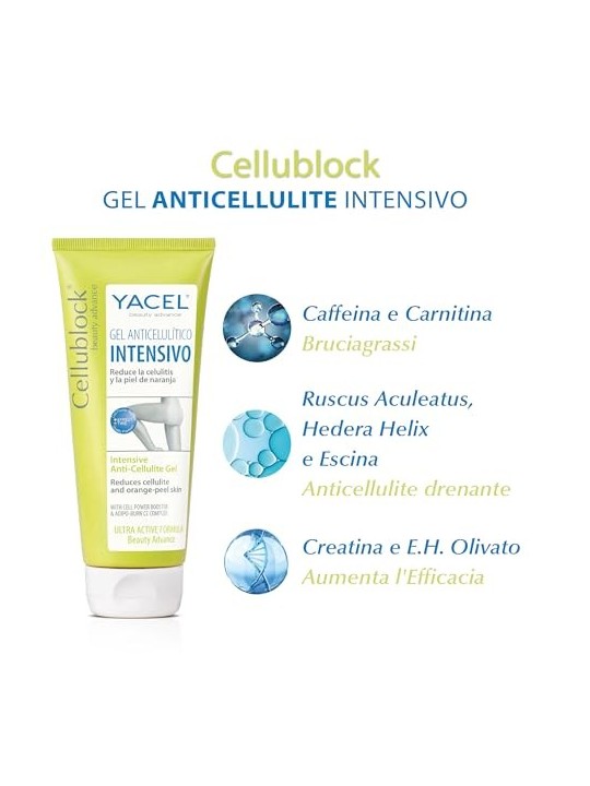 Yacel CELLUBLOCK gel anticellulite intensivo 200ml donna