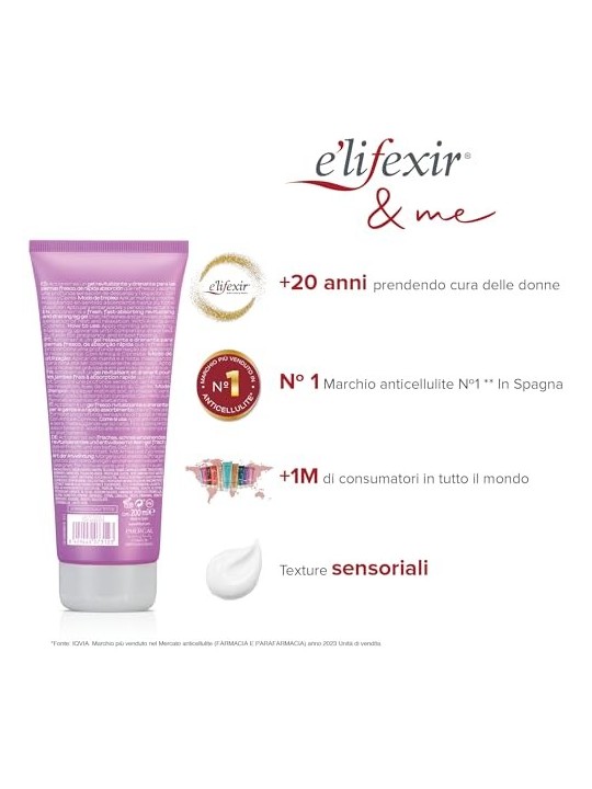 Gel rivitalizzante E'Lifexir per Gambe Stanche Actidren 200ml unisex