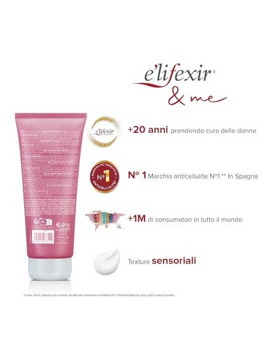 Gel snellente unisex E'Lifexir Culo 10 Multiactive Sculptor 200ml