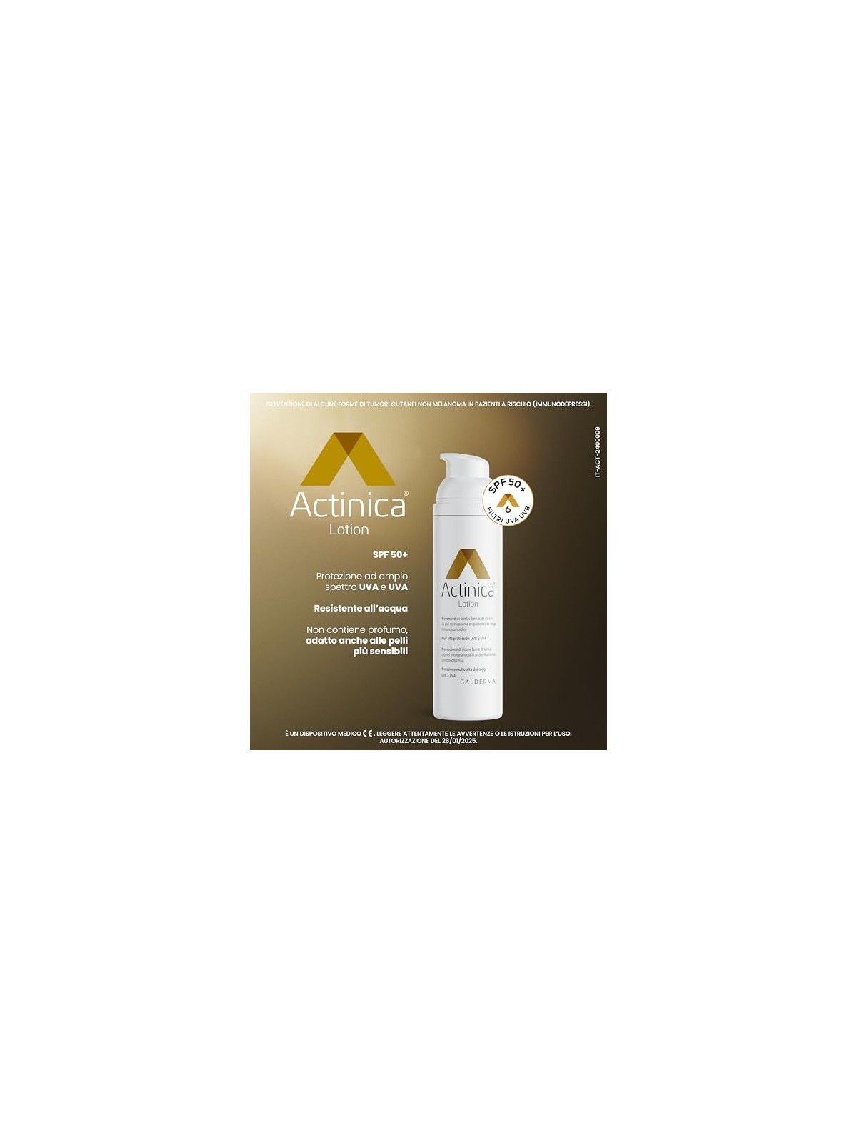 Actinica LOTION ACTINICA prevenzione cancro cutaneo 80ml unisex