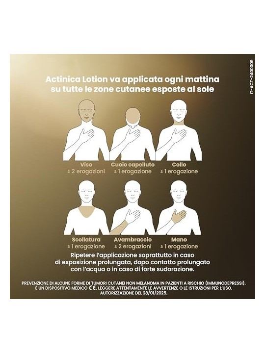 Actinica LOTION ACTINICA prevenzione cancro cutaneo 80ml unisex