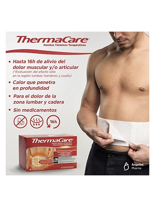 Fasce Autoriscaldanti per Schiena e Lombare THERMACARE 4 Unitï¿½ï¿½ Unisex