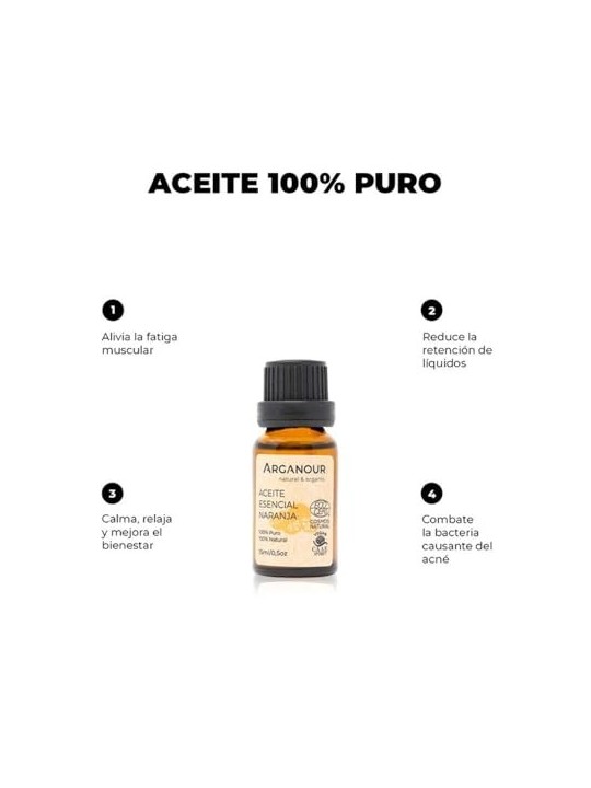 Arganour OLIO ESSENZIALE di arancia 15 ml Unisex