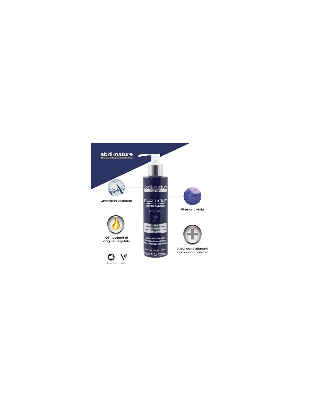 Balsamo capelli platino, nasconde sfumature gialle 200ml donna