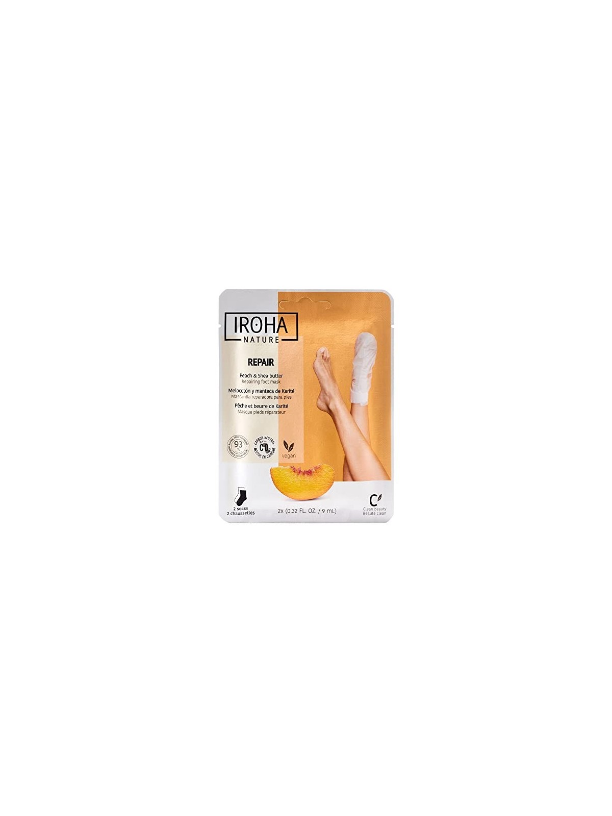 Maschera per piedi Iroha PEACH riparatori 2 unitï¿½ï¿½ unisex