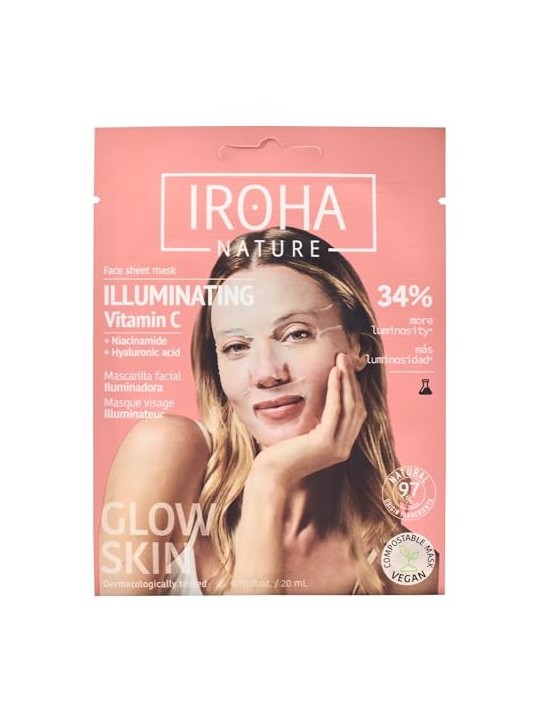 Iroha MASCHERA DI TESSUTO illuminante vitamina C HA 1 unit donna