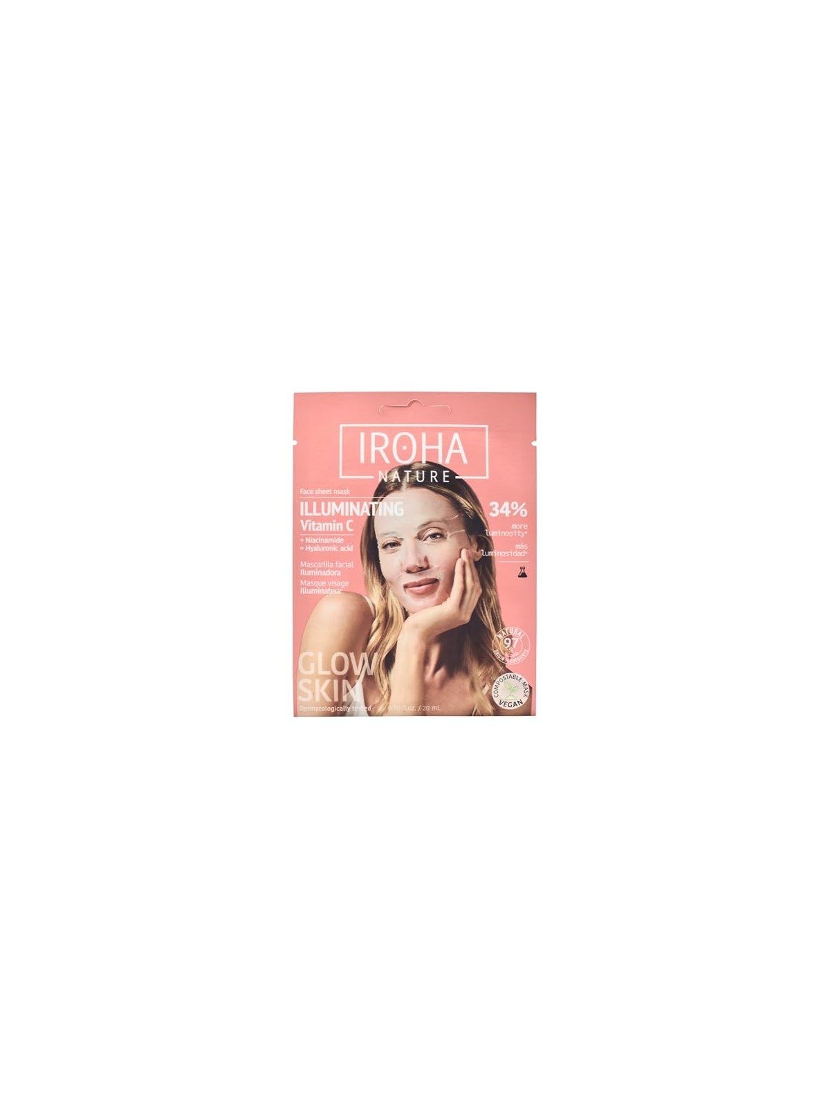 Iroha MASCHERA DI TESSUTO illuminante vitamina C HA 1 unit donna
