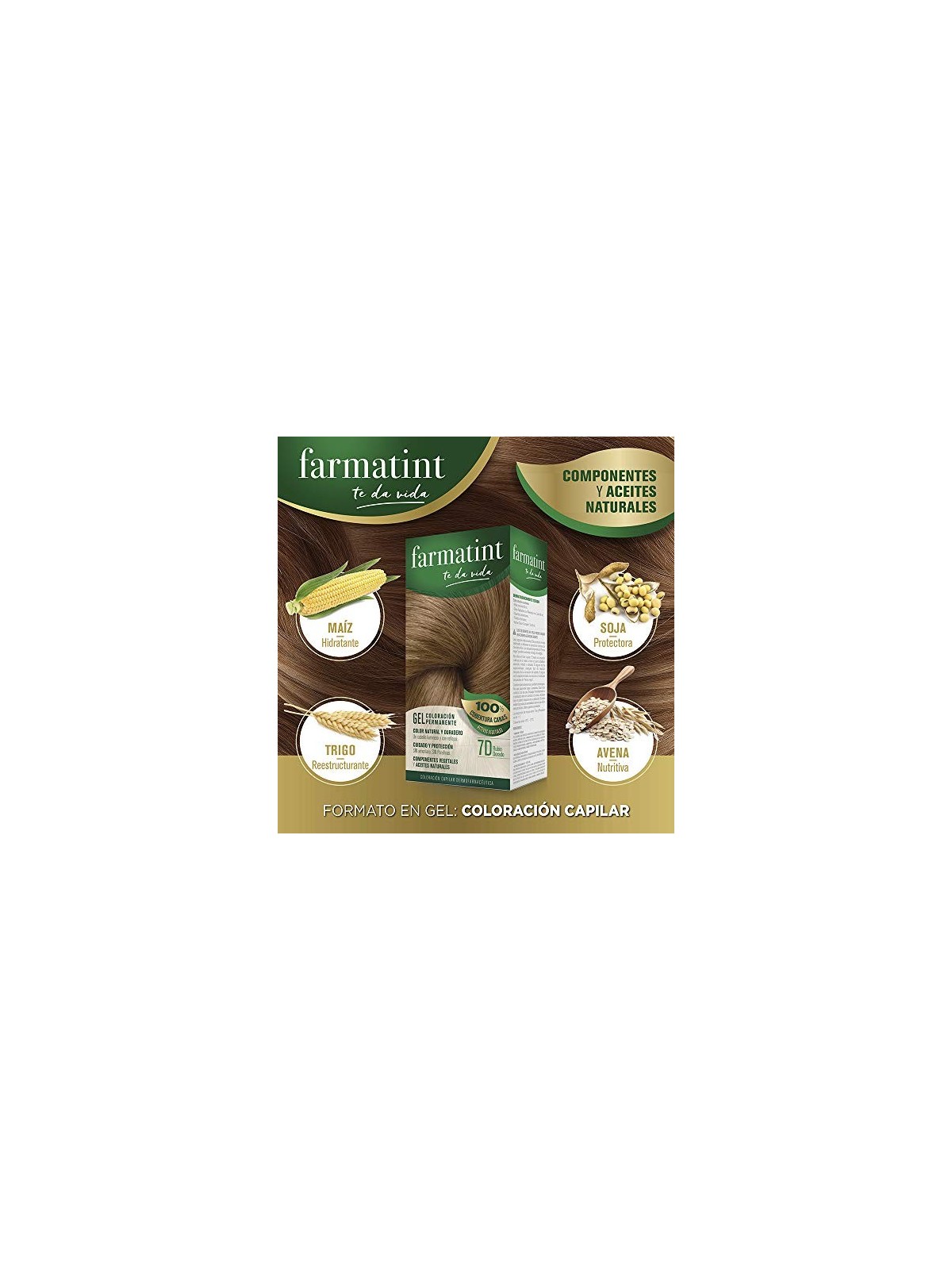 Farmatint GEL colorazione permanente 7drubio dorato 5 unit unisex