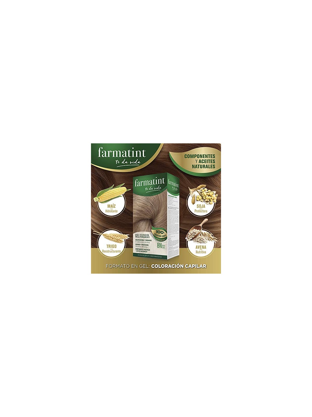 Farmatint GEL colorazione permanente 8nbiondo chiaro 5 unit unisex
