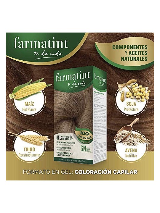 Farmatint GEL colorazione permanente 6nrubio scuro 5 unit unisex