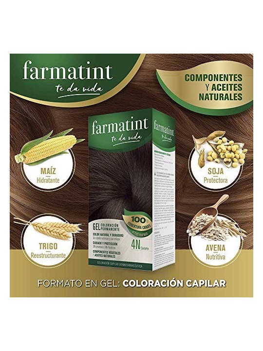 Farmatint GEL colorazione permanente 4ncastano 5 unit unisex